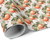 Sinaasappel Spice: Sinaasappel & Goud Cadeaupapier (Rol Hoek)