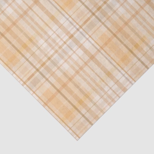 Sinaasappel Spice Tartan Plaid Pattern Print Tissuepapier (Detail)