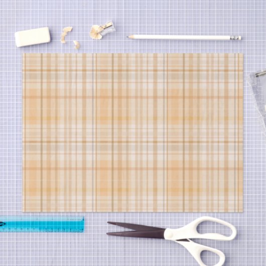 Sinaasappel Spice Tartan Plaid Pattern Print Tissuepapier (Craft)