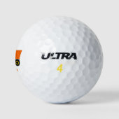 Sinaasappel stortbak vrachtwagen ontwerp golfballen (Logo)