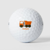 Sinaasappel stortbak vrachtwagen ontwerp golfballen (Voorkant)
