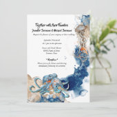 Sinaasappel strand zee van de Octopus nautical nav Kaart (Staand voorkant)