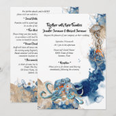 Sinaasappel strand zee van de Octopus nautical nav Kaart (Voorkant / Achterkant)