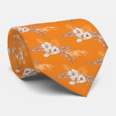 Sinaasappel Stropdas van Floral Wedding (Opgerold)