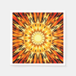 Sinaasappel Sunburst Papier servet