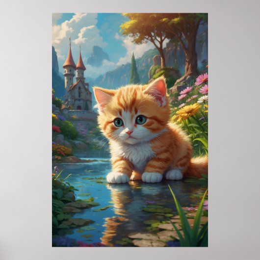 *~* Sinaasappel Sweet AP68 2:3 Kitten Schattige Ta Poster (Voorkant)