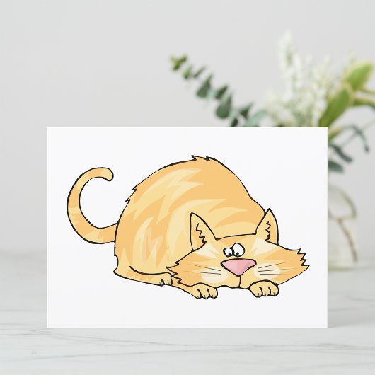 Sinaasappel Tabby Kat Aanvallend Kaart