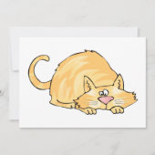 Sinaasappel Tabby Kat Aanvallend Kaart (Voorkant)