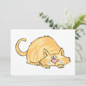 Sinaasappel Tabby Kat Aanvallend Kaart (Staand voorkant)