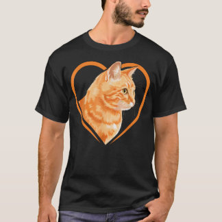 Sinaasappel Tabby Kat Oranje T-shirt