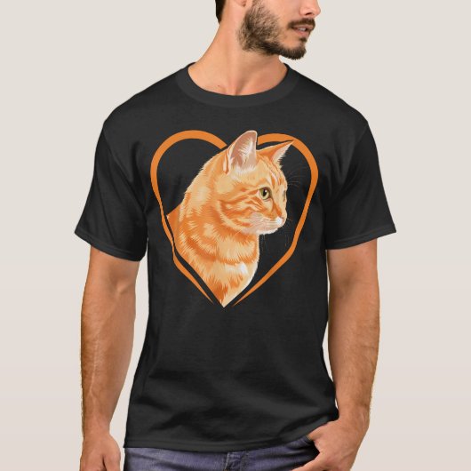Sinaasappel Tabby Kat Oranje T-shirt (Voorkant)