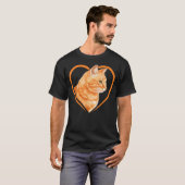 Sinaasappel Tabby Kat Oranje T-shirt (Voorkant volledig)