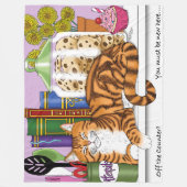 Sinaasappel Tabby Keuken Counter Top Cat Fleece Deken (Voorkant)