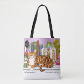Sinaasappel Tabby Keuken Counter Top Cat Tote Bag (Voorkant)