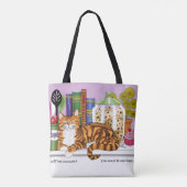 Sinaasappel Tabby Keuken Counter Top Cat Tote Bag (Achterkant)