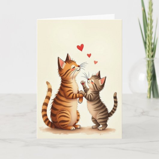 Sinaasappel Tabby Moederdag kaart (Voorkant)