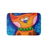 Sinaasappel tablet glimlachen badmat (Voorkant)