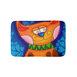 Sinaasappel tablet glimlachen badmat