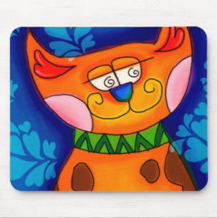 Sinaasappel tablet glimlachen muismat