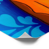 Sinaasappel tablet glimlachen poster (Hoek)