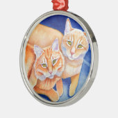 Sinaasappel tabletten snijden metalen ornament (Links)