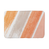Sinaasappel Tan Roze Gestreepte Paint Swatch Badmat (Voorkant)