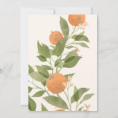 Sinaasappel Tangerine/Clementine Uitnodiging (Achterkant)