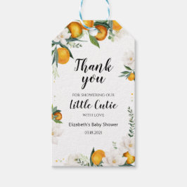 Sinaasappel Tangerine Girl Baby shower Favors Gift Cadeaulabel