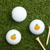 Sinaasappel Tekening Aangepaste Naam Golfballen (Insitu Gras)