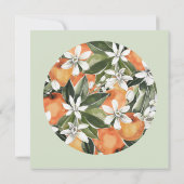 Sinaasappel Thema Kleine Moppie Baby Shower Kaart (Achterkant)