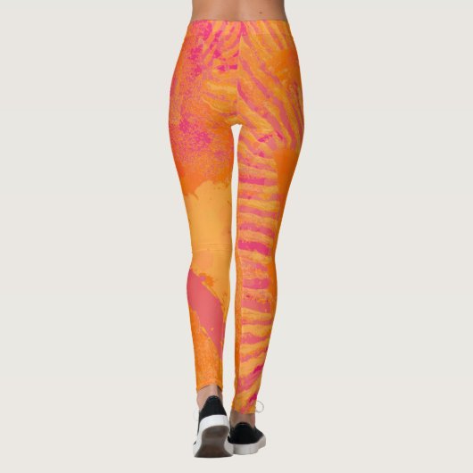 Sinaasappel Tiger Leggings (Achterkant)