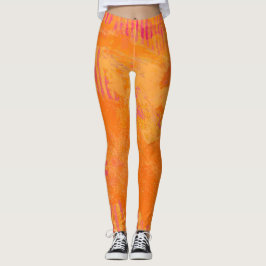 Sinaasappel Tiger Leggings
