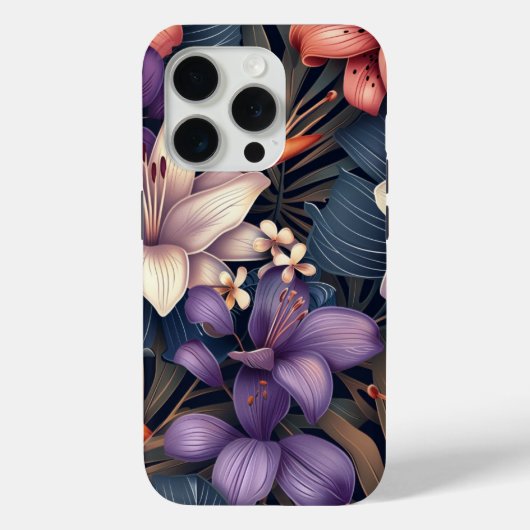 Sinaasappel Tijgerlelie Tropisch Ontwerp Case-Mate iPhone Case (Achterkant)