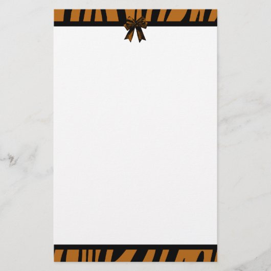 Sinaasappel tijgerstreep Briefpapier (Voorkant)