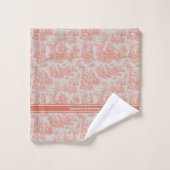  sinaasappel Toile de Jouy afgedrukt Bad Handdoek (Wasdoekje)