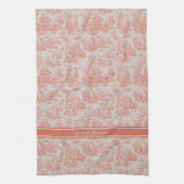 sinaasappel Toile de Jouy afgedrukt Theedoek (Verticaal)