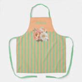 Sinaasappel Top met Mint Stripes Floral Schort (Voorkant)