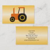 Sinaasappel Tractor Boer Visitekaartje (Voorkant / Achterkant)