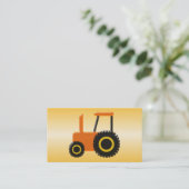 Sinaasappel Tractor Boer Visitekaartje (Staand voorkant)