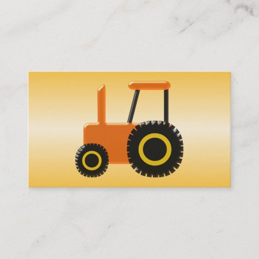 Sinaasappel Tractor Boer Visitekaartje (Voorkant)