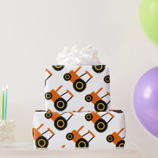Sinaasappel Tractor Ontwerp Cadeaupapier (Feestgeschenken)