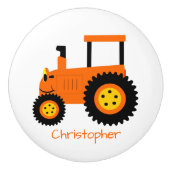 Sinaasappel Tractor Ontwerp Persoonlijk Keramische Knop (Voorkant)