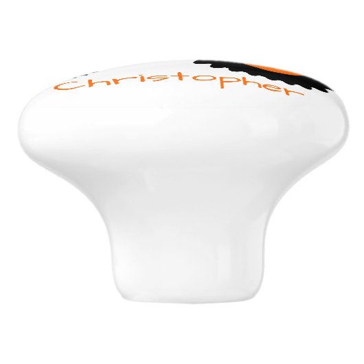 Sinaasappel Tractor Ontwerp Persoonlijk Keramische Knop (Zijkant)