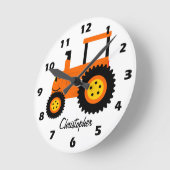 Sinaasappel Tractor Ontwerp Persoonlijk Ronde Klok (Hoek)