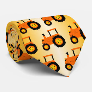 Sinaasappel Tractor Ontwerp Stropdas