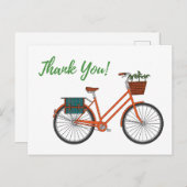 Sinaasappel Tuin Fiets Bedankt Briefkaart (Voorkant / Achterkant)