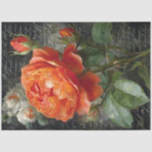 Sinaasappel Tuin Roos Decoupage Tissuepapier (Voorkant)
