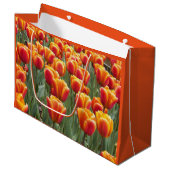 Sinaasappel Tulip Garden Floral Groot Cadeauzakje (Voorkant Gekanteld)