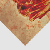 Sinaasappel Tulip ontkoppeling van Floral Grunge Tissuepapier (Detail)