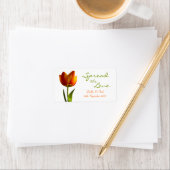 Sinaasappel Tulip Wedding Jam Jar Labels (Insitu)